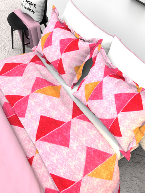 The White Moss Denmark Double bed 100% cotton bedsheet with 2 pillow covers